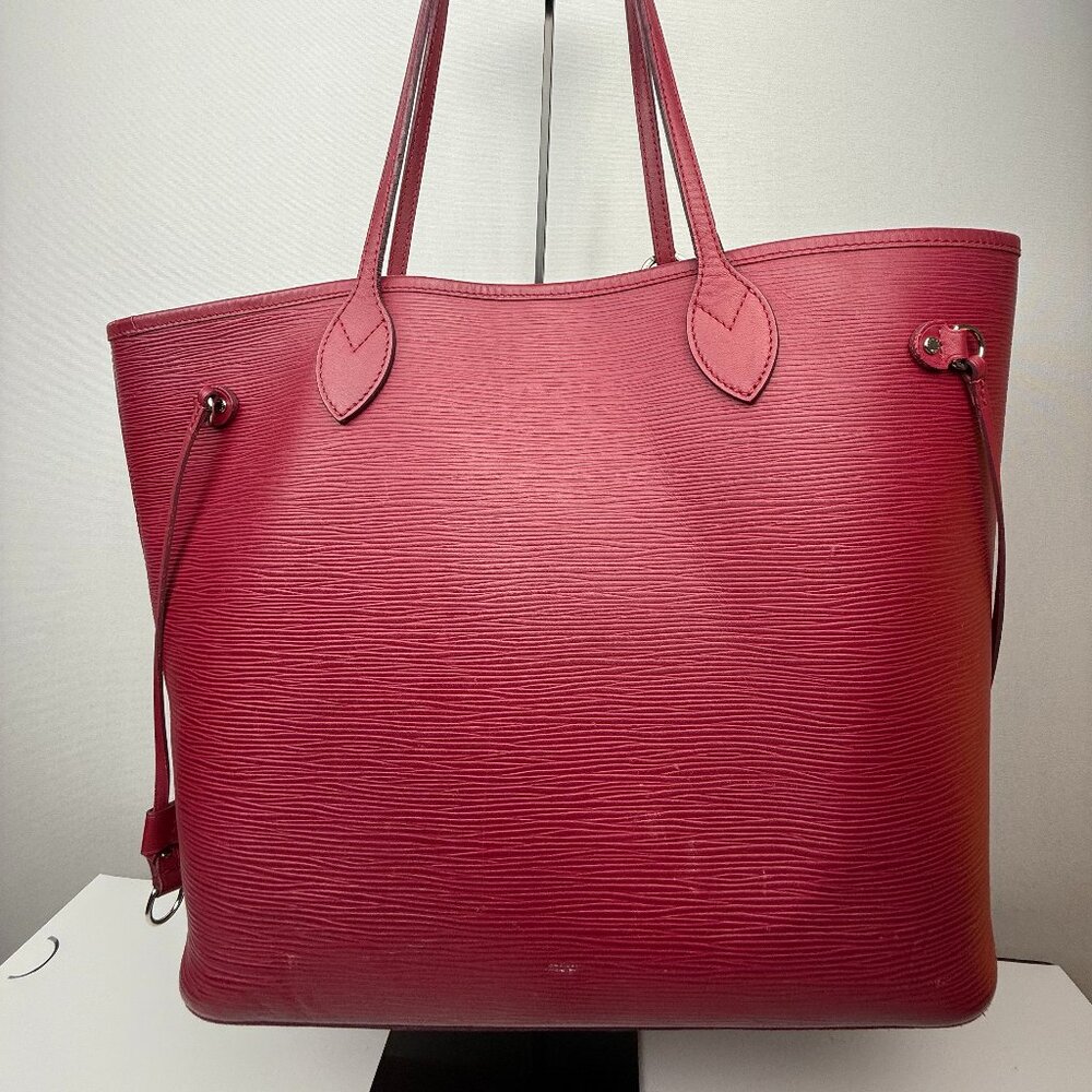 Louis Vuitton Fuchsia Epi Neverfull w/ Pouch MM